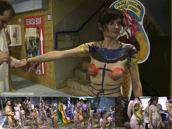 Carnival of nudists in the pool (Purenudism HD video) [Pure naturism]