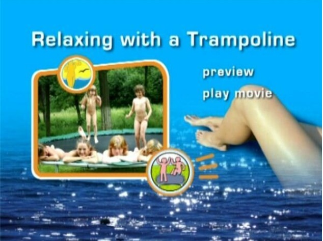 Family naturism - jumps on a trampoline [Pure naturism]