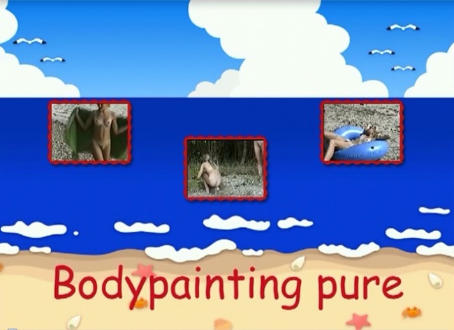 Junge Mädchen, die auf dem See Nudisten Video [Pure naturism]