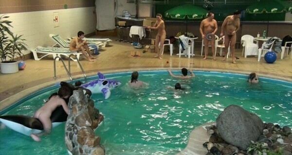 Indoor Dolphin Ride Full HD video - Nudism and naturism promote inner happiness and harmony