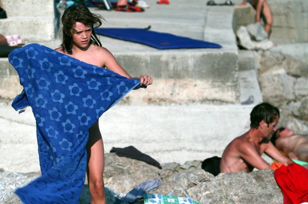 Nudist Rocky Family Angle - Nudists only allowed