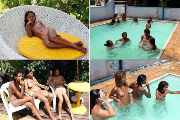 Brazil Pool Sunbath photos - She went out completely naked