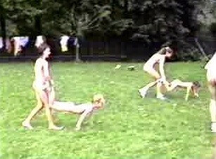 A nudist gathering at the stadium and sports - Boundaries disappear in the world of nudism