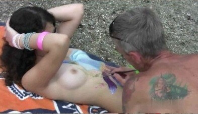 Body Art Nudist Beach 1 Full HD video - Nudists only allowed