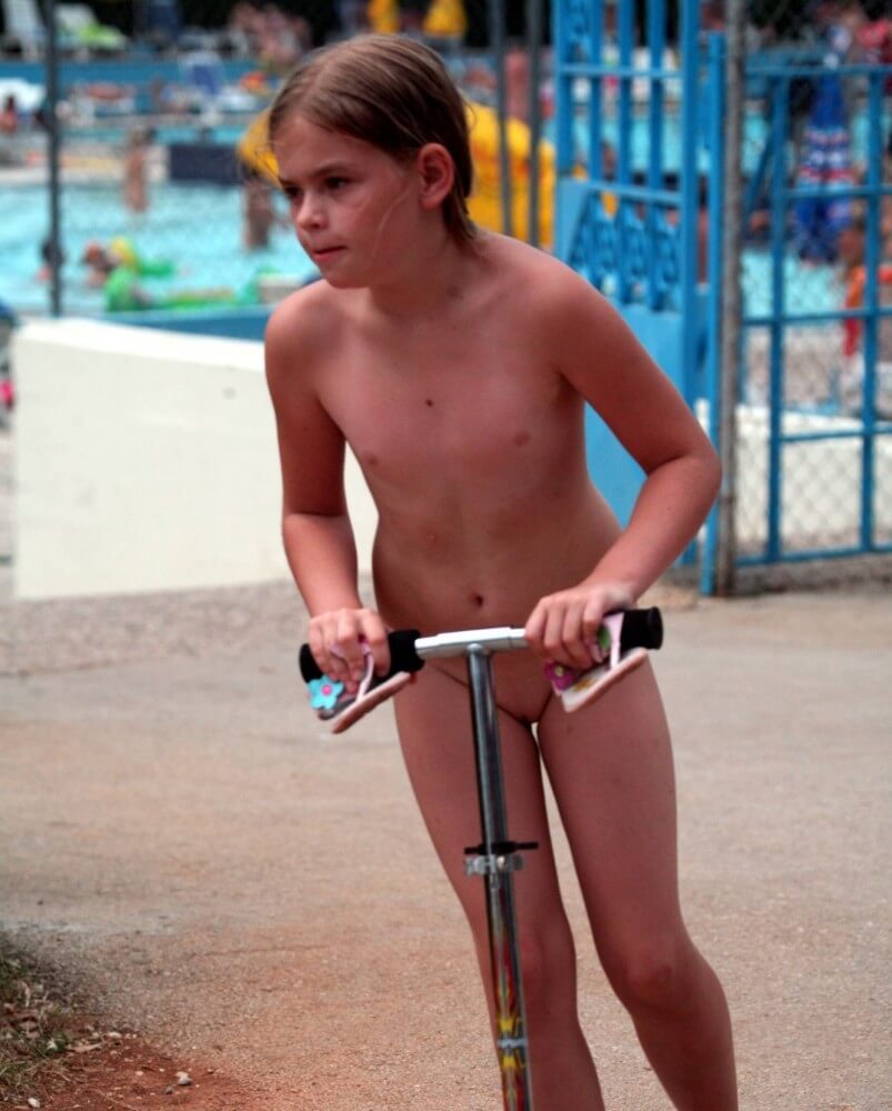 Pool-Side Naturist Scooter pics - Sincerity and openness are the foundation of the nudist and naturist lifestyle