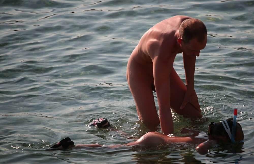 Father Floats His Daughter pics - Naturism and Environmental Awareness