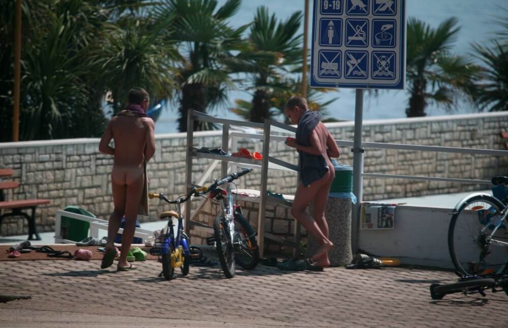 Nudism in a German water park photo - Naturism as a lifestyle and a way to connect with nature