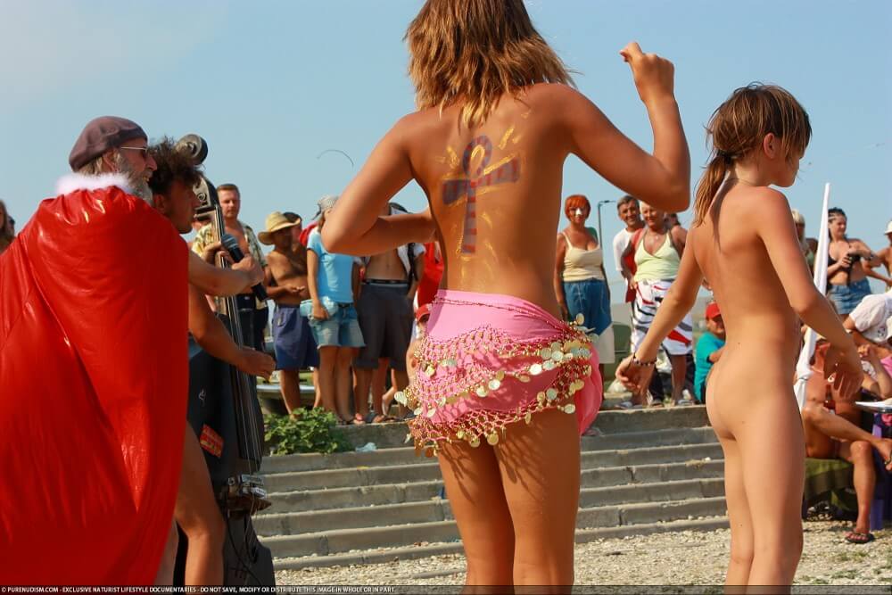 Colorful Carnival Dancing photos - Naturists love movement and activity
